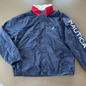 Nautica Men’s Navy and Red Lightweight Full Zip Jacket